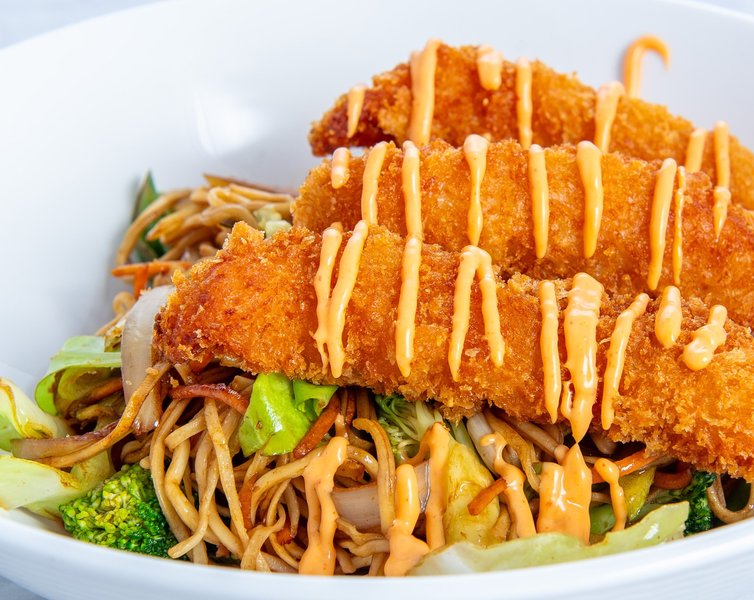Nudler Med Tempura Scampi